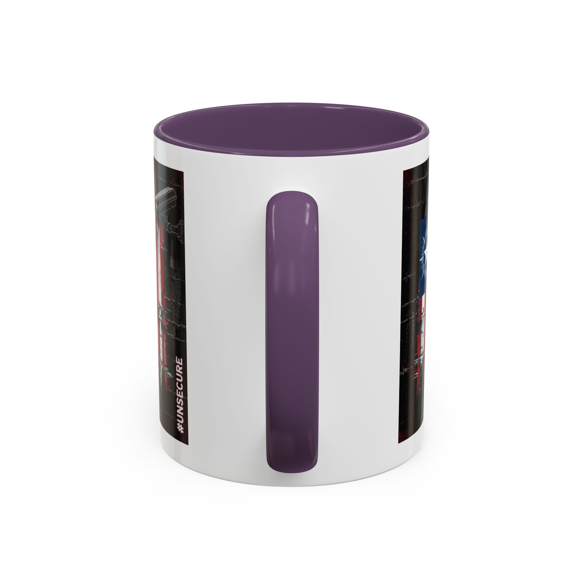 Patriotic Flag Accent Mug — American Flag on Fence Design (11/15oz) - Image 43