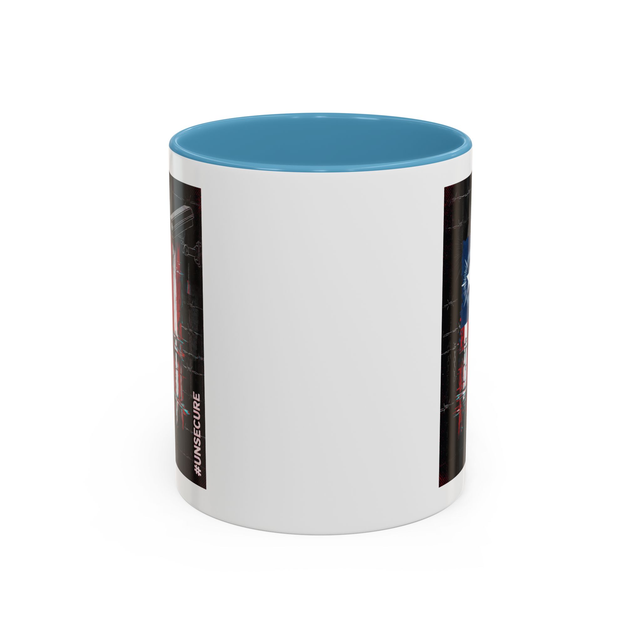 Patriotic Flag Accent Mug — American Flag on Fence Design (11/15oz) - Image 21