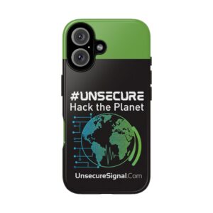 Phone Case — #UNSECURE “Hack the Planet” Green Tech Graphic