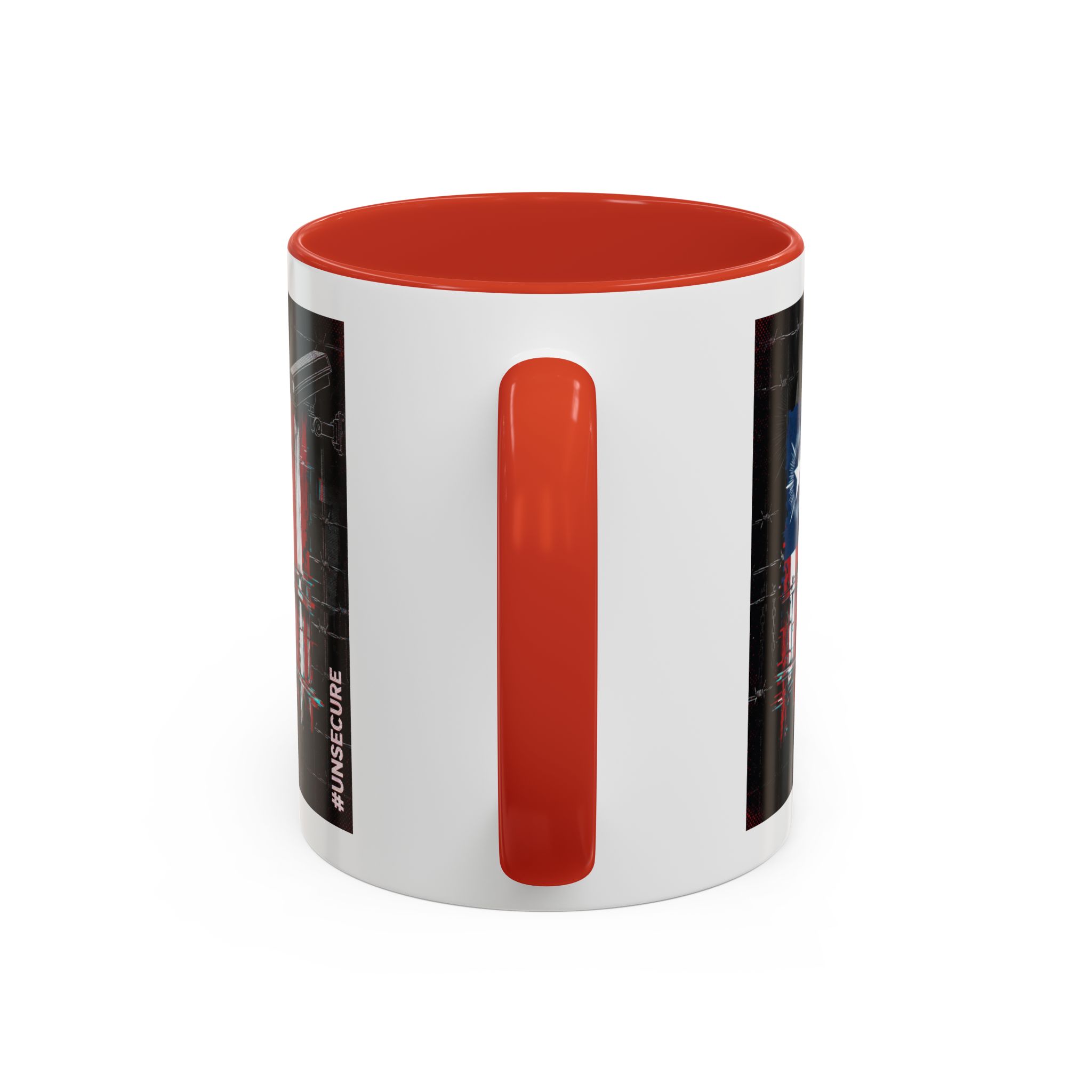 Patriotic Flag Accent Mug — American Flag on Fence Design (11/15oz) - Image 19