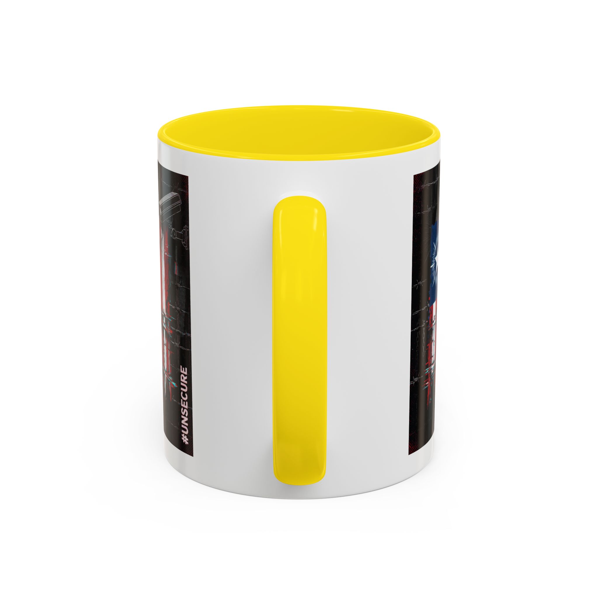 Patriotic Flag Accent Mug — American Flag on Fence Design (11/15oz) - Image 33