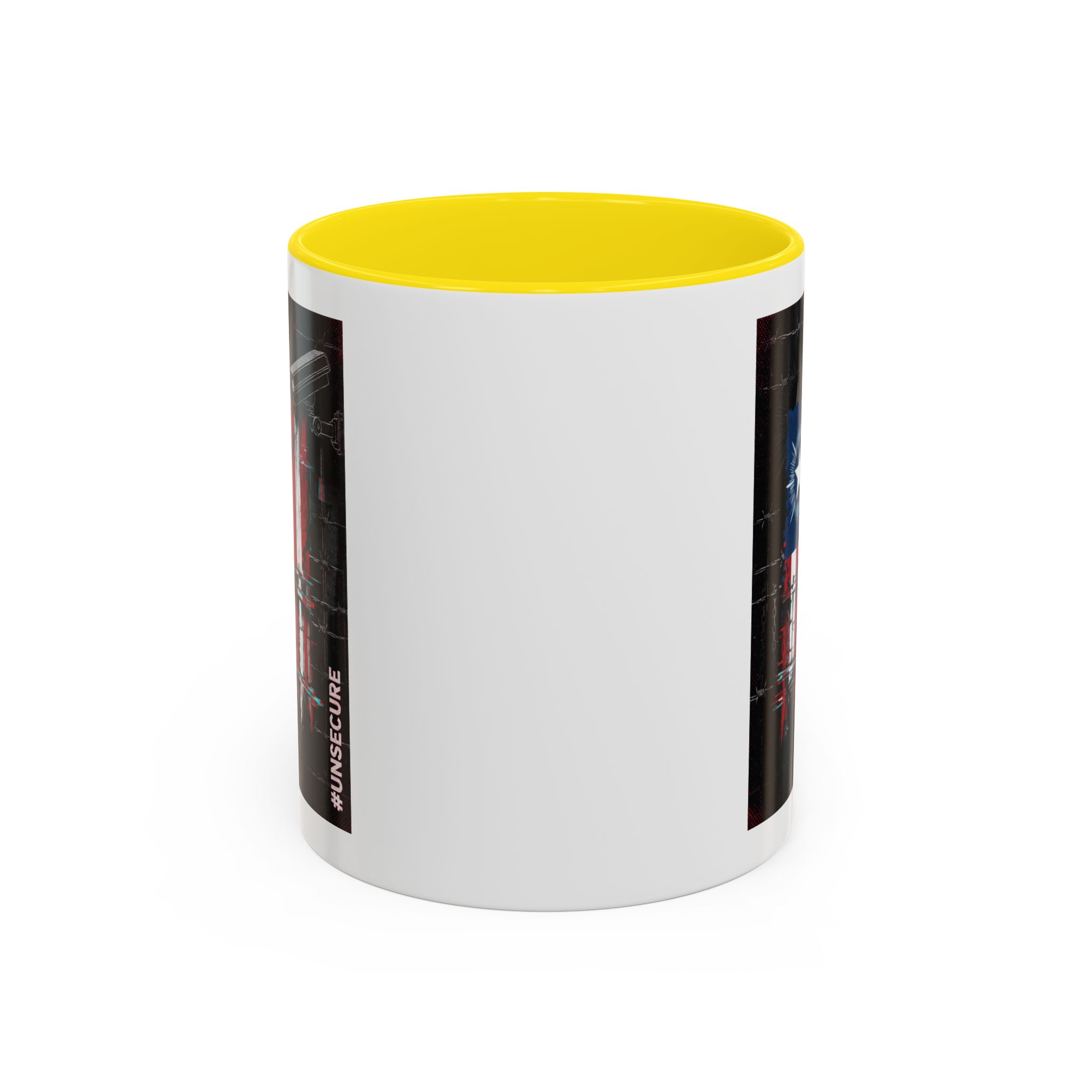 Patriotic Flag Accent Mug — American Flag on Fence Design (11/15oz) - Image 30