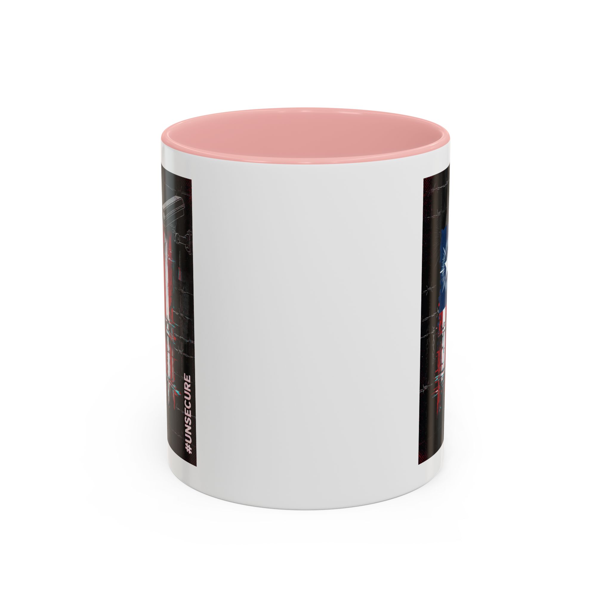 Patriotic Flag Accent Mug — American Flag on Fence Design (11/15oz) - Image 11