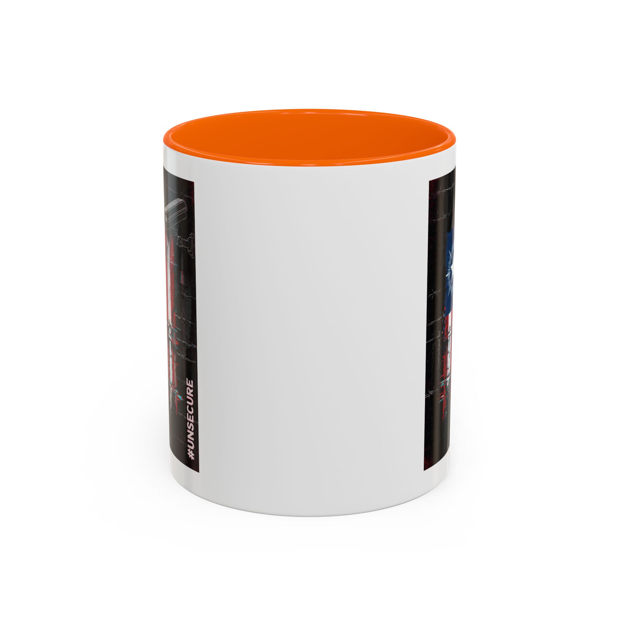 Patriotic Flag Accent Mug — American Flag on Fence Design (11/15oz) - Image 25