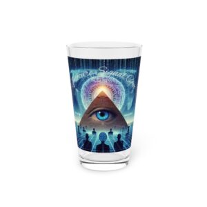 Pint Glass — Mystical All-Seeing Eye Pyramid Design (16oz)