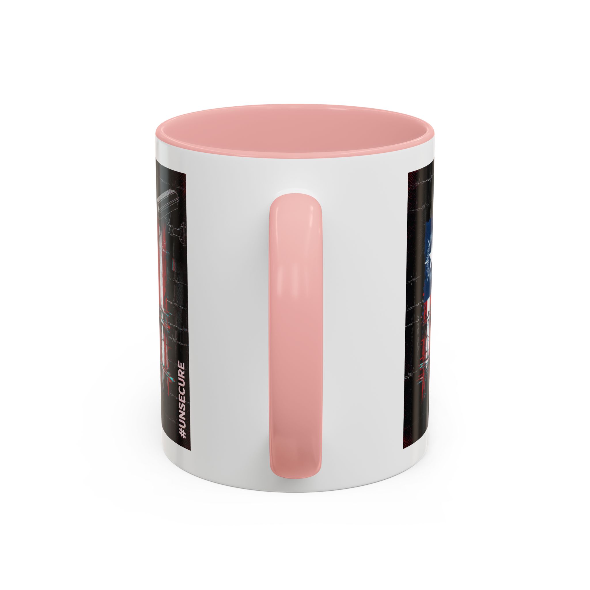 Patriotic Flag Accent Mug — American Flag on Fence Design (11/15oz) - Image 14