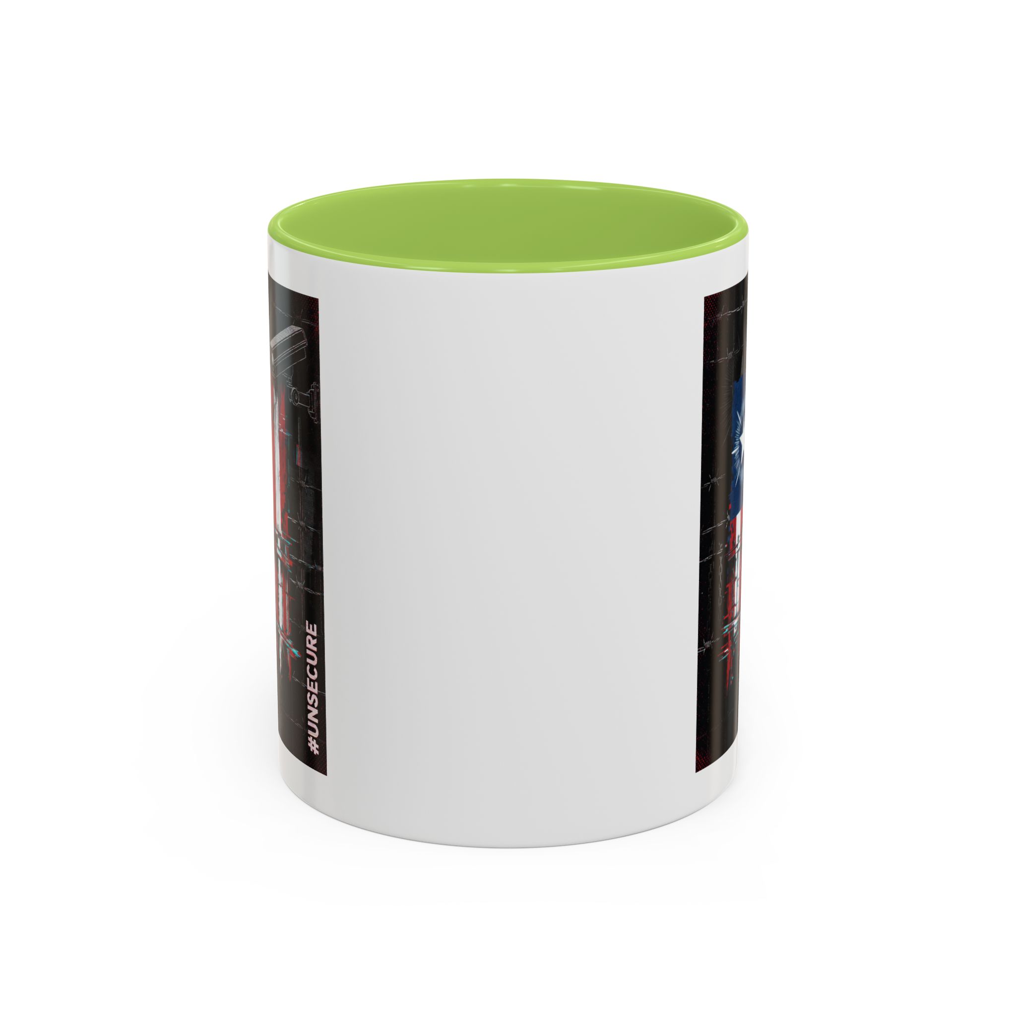 Patriotic Flag Accent Mug — American Flag on Fence Design (11/15oz) - Image 35