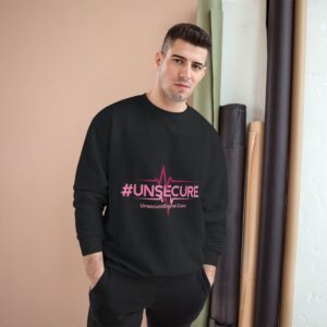 #UNSECURE Sweatshirt — Pink Heartbeat Graphic Crewneck, Protect the Signal