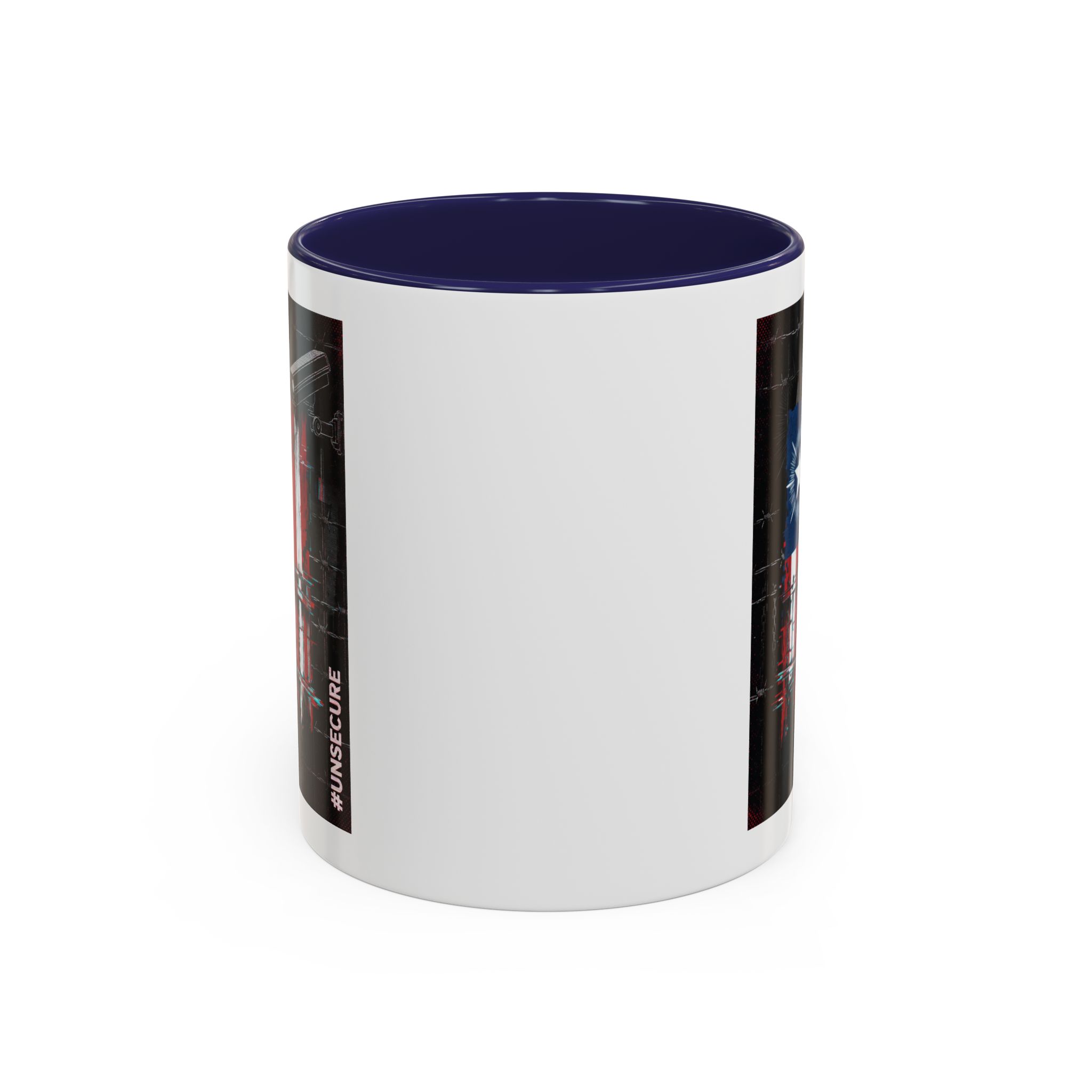 Patriotic Flag Accent Mug — American Flag on Fence Design (11/15oz) - Image 6